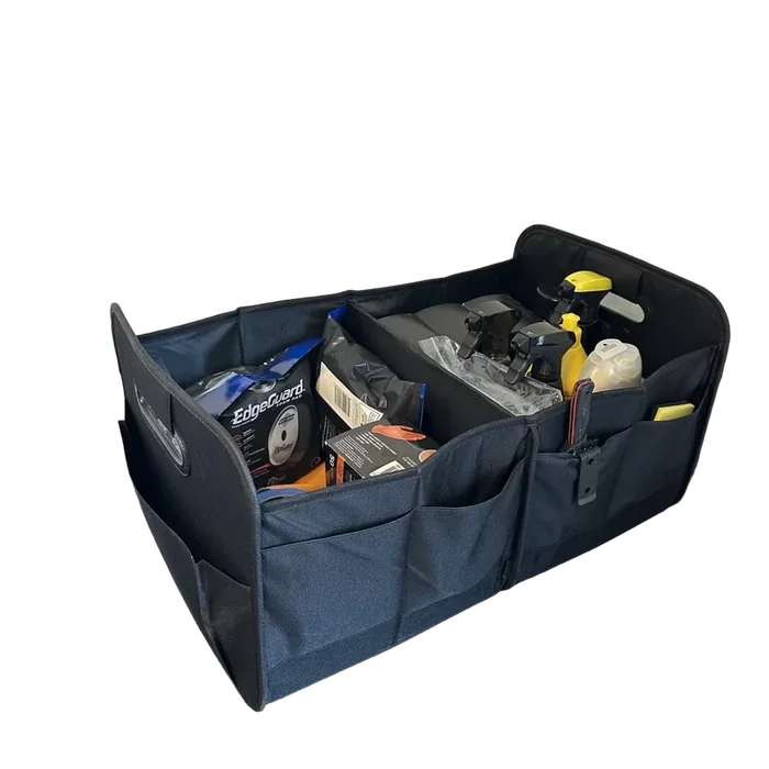 AUTOMOD organizer open showing front and side pockets
